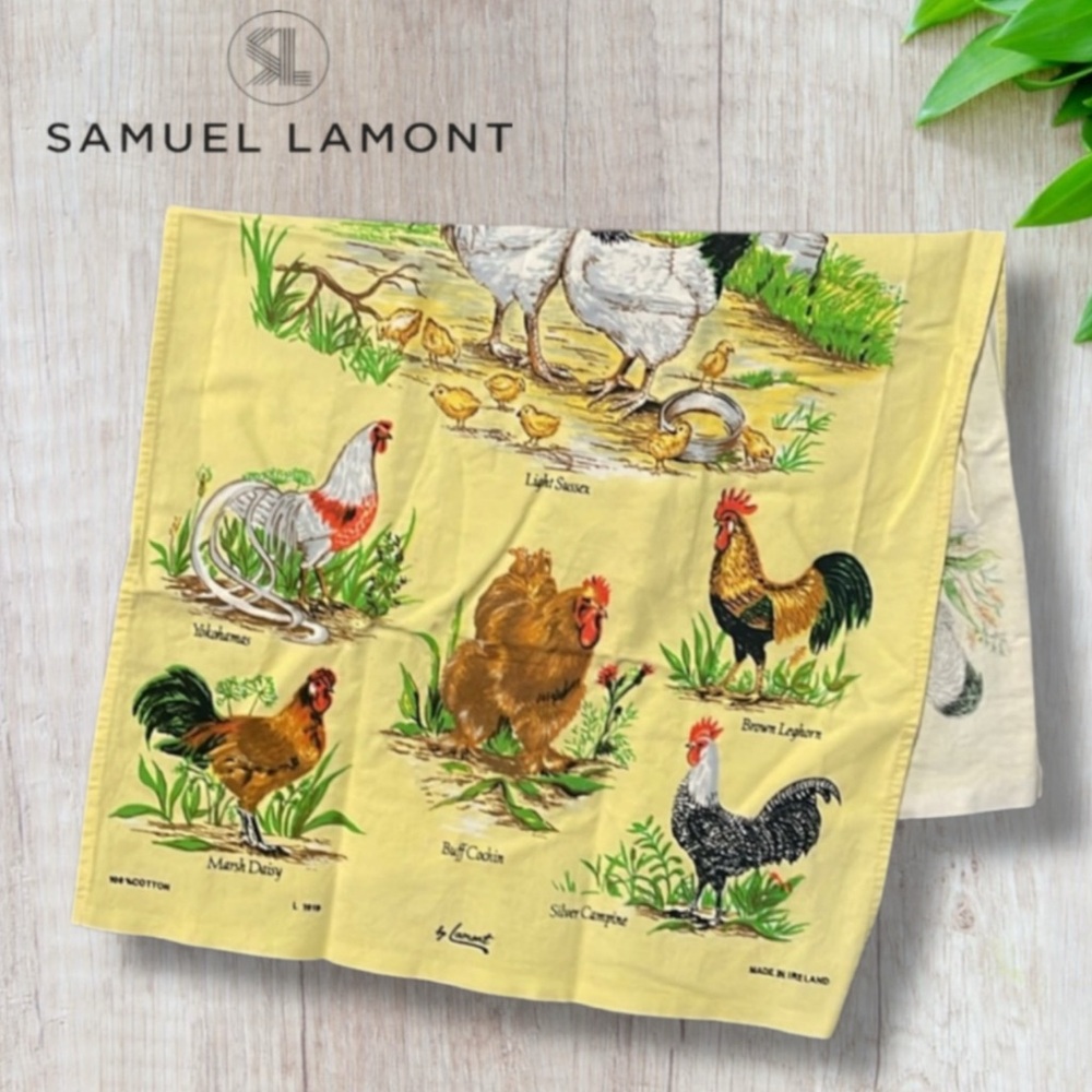 Chickens Breeds Cotton Tea Towel by Lamont
